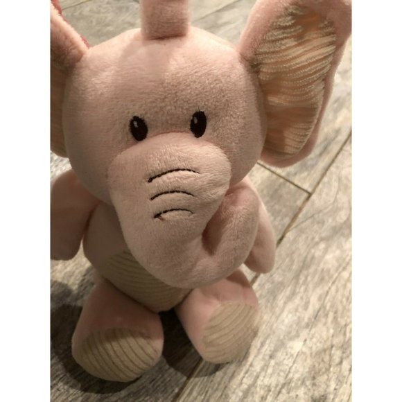 KellyToy Pink Elephant Baby Rattle Stuffed Plush Toy Animal 12" Clip‎ On Carry - Picture 1 of 8